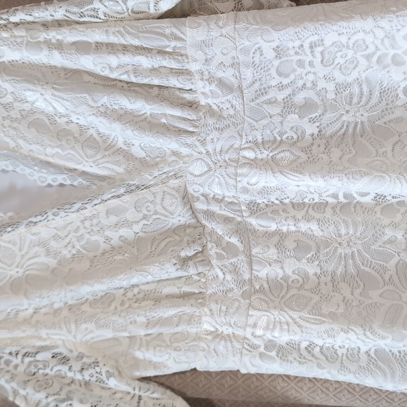 NWT Women's Size 2X Kiyonna Bridal White Bella  Lace Lined Dress - Picture 10 of 14